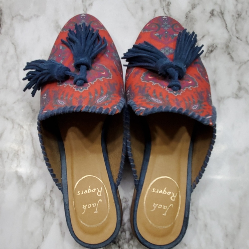 Jack Rogers Delaney Mules size 7 Paisley Print - Picture 7 of 8